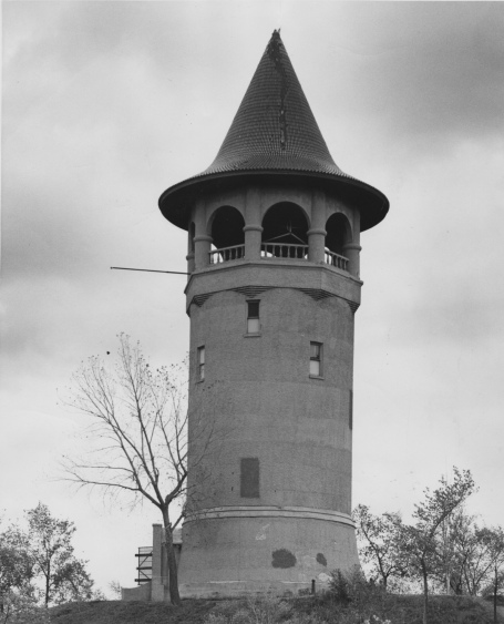 Prospect Park Witch's Hat Water Tower in the 1940s